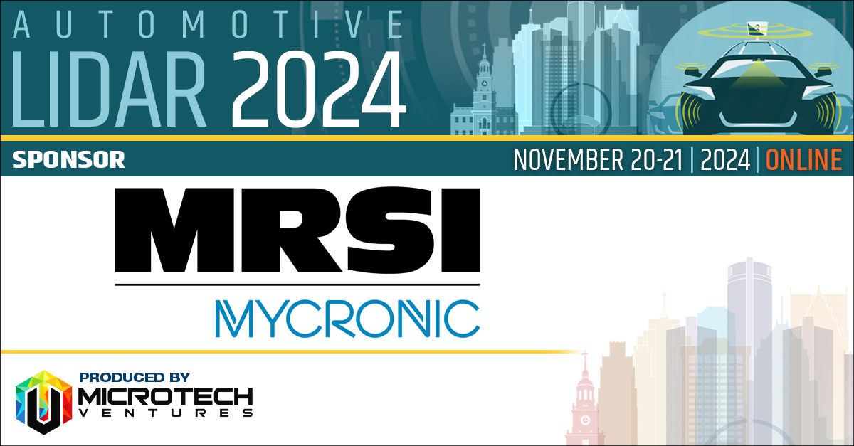 Automotive LIDAR 2024 MRSI Mycronic Sponsorship